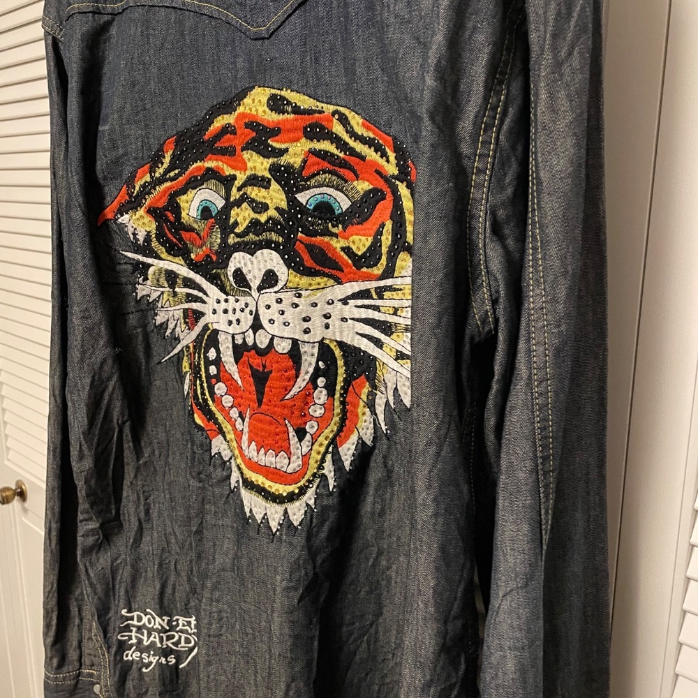 Ed Hardy by Christian Audigier Denim Shirt - Picture 4 of 10